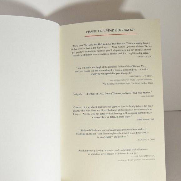 Read Bottom Up Novel Skye Chatham Neel Shah 2016 Paperback New RomCom Romance - Picture 7 of 11